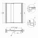 Душевая дверь в нишу Qtap Pisces WHI2013-14.CP5 130-140x185 см, стекло Pattern 5 мм