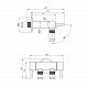Кран приладовий для підключення Karro 1/2"x1/2"x1/2" ЗЗЗ на 2 виходи хромований KR-3155