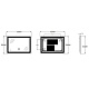 Дзеркало ZERIX SANSA MR01-70x50-REVERSE з LED Touch, Anti-fog, димером, рег. яскравості (ZX6050)