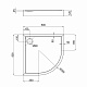 Душевой поддон Qtap Robin 308812W 80x80x12 см + сифон