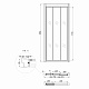 Душевая дверь в нишу Qtap Unifold CRM208.C4 78-81x185 см, стекло Clear 4 мм, покрытие CalcLess