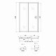 Душові двері в нішу Qtap Taurus CRM2012-13.C6 120-130x200 см, скло Clear 6 мм, покриття CalcLess