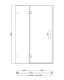 Двері у нішу розпашні KOER SR SD04-120x200-TR-01 прозоре скло EASY CLEAN 10мм хром (KR5387)