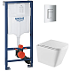 Комплект Grohe Set Унітаз QUADRO-0301-T3 + Інсталяція 38536001 + панель 38732000 (38536001QUADRO0301T3)