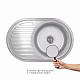 Кухонна мийка Brinex 7750 0,8 мм Satin (BRIN7750SAT08)