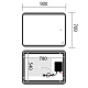 Дзеркало MIXXUS PREMIUM OLIVARY MR19-90x70-REVERSE з LED Touch, Anti-fog, димером (3-6,5kK) (MP6630)