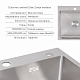 Акційний набір Lidz: мийка H5050 інтегрована Brushed Steel 3,0/1,0 мм + Змішувач Aria для кухні з гнучким виливом (k35) Grey