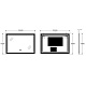Дзеркало ZERIX MIRRA MR05-100x70 з LED Touch, Anti-fog, димером, рег. яскравості (ZX6060)