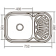 Мийка кухонна Zerix Z7549-08-180D (decor) (ZX1607)