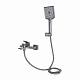 Змішувач для ванни Qtap Presto (з душовим гарнітуром) QTPRE259GRP45584 Gunmetal Black