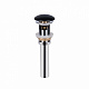 Донний клапан для раковини Qtap PU03O 225х70х70 Matt black з переливом