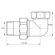 Згін американка 1/2 "кутовий Koer KR.342 (KR0019)