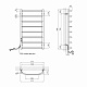 Сушарка для рушників електрична Kroner KRP Diva EL900x500-8