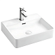 Раковина подвесная-накладная MIXXUS PREMIUM QUADRO-0203 500х420х130mm (отверстие под смеситель, перелив) (MP6718)