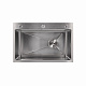 Мийка для кухні інтегрована Lidz Handmade H6845 Brushed Steel 3,0/1,0 мм LDH6845BRU49455