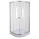Душова кабіна без піддону MIXXUS PLAIN SC01-90x90x185-TR CHROME прозоре скло 4мм (MI6899)