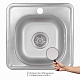 Кухонна мийка Brinex 3838 0,6 мм Satin (BRIN3835SAT06)