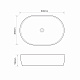Раковина накладна MIXXUS PREMIUM ELLIPSE-0105 MARBLE-BLACK 600х400х150mm (MP6565)