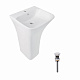 Комплект Qtap Crow: Раковина напольна моноблок 445x420x840 мм White + Донний клапан PU02O