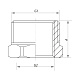 Футорка 3/8"х1/2" (хром) Koer KF.F0406.chr (KF0133)