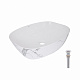 Раковина накладна Qtap Cardinal 500х380х140 мм, Marble, прямокутна, з донним клапаном QTCAR188MR49826