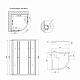 Душова кабіна Lidz Latwa SC90x90.SAT.LOW.FR, скло Frost 4 мм + Lidz Душовий піддон KAPIELKA ST90x90x14