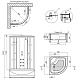 Гідромасажний бокс Lidz Tani SBM90x90.SAT.HIGH.FR, скло Frost 4 мм