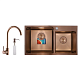 Комплект: мийка, змішувач, диспенсер MIXXUS SET-7843D-220x1.0-PVD-BRONZE (Колір бронза) (MX0586)