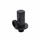 Кран приладовий для підключення Karro 1/2"х3/4" ЗЗ чорний KR-3123-1B