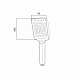 Лійка для ручного душу Qtap Rucni 245x95 мм прямокутна QTRUC125CRM45779 Chrome/White