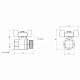 Кран кульовий Thermo Alliance Standart 1" ВЗ для води (метелик) SD607NW25PN40