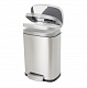 Відро для сміття з плавним закриттям прямокутне MIXXUS BEVEL-TC0112 SS COLOR 12л (колір нержавійка) (MI7087)