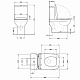 Унітаз-компакт Qtap Presto Quadro безободковий з сидінням Soft-close QT24221215AW