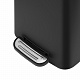 Відро для сміття з плавним закриттям квадратне ZERIX KUBIX-TC0108 BLACK 8 л (колір чорний) (ZX5892)