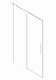 Двері у нішу розсувні KOER SR SD05-120x200-TR-01 прозоре скло EASY CLEAN 6мм хром (KR5405)