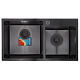 Комплект: мийка, змішувач, диспенсер MIXXUS SET-7843D-220x1.0-PVD-BLACK (Колір чорний) (MX0585)