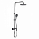 Душова система універсальна Qtap Gemini на три споживачі (з виливом) QTGEM111BLM45686 Black Matt