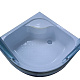 Душова кабіна з високим піддоном MIXXUS PLAIN SCT01-90x90x195-GR SATIN сіре тоноване скло 4мм (MI6895)