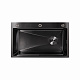 Мийка для кухні інтегрована Lidz Handmade H7545B Brushed Black PVD 3,0/1,0 мм LDH7545BRUBLM49458