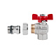 Кран кульовий Icma FAR. ROSSA 1/2" кутовий №362