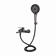 Змішувач для ванни Qtap Slavonice (з душовим гарнітуром) QTSLV259GMB48035 Gunmetal Black PVD