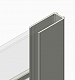 Двері у нішу розсувні KOER SR SD01-120x200-TR-07 прозоре скло EASY CLEAN 8мм графіт (KR5378)