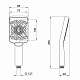 Лійка для ручного душу Lidz Niagara 33 145x95 мм прямокутна LDNIA33GRP48538 Graphite