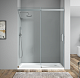 Двері у нішу розсувні KOER SR SD02-120x200-TR-01 прозоре скло EASY CLEAN 8мм хром (KR5384)