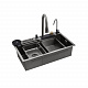 Кухонна мийка Kroner KRP Schwarze - SET7545NB PVD (3.0/0.8 мм)
