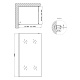 Душова перегородка Qtap Walk-In Standard BLM201.C8 100х190 см, скло Clear 8 мм, покриття CalcLess