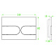Панель змиву KOER KT-0604-01 240x160x10mm пластикова, кнопка закруглена (колір хром) (KR5323)