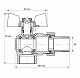 Кран з американкою 3/4" (Koer KR.228.W) кутовий білий (KR0100)