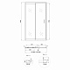 Душевая дверь в нишу Qtap Taurus CRM208-9.C6 80-90x185 см, стекло Clear 6 мм, покрытие CalcLess