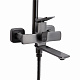Душова система універсальна Qtap Presto на три споживачі (з виливом) QTPRE111GRP45585 Gunmetal Black